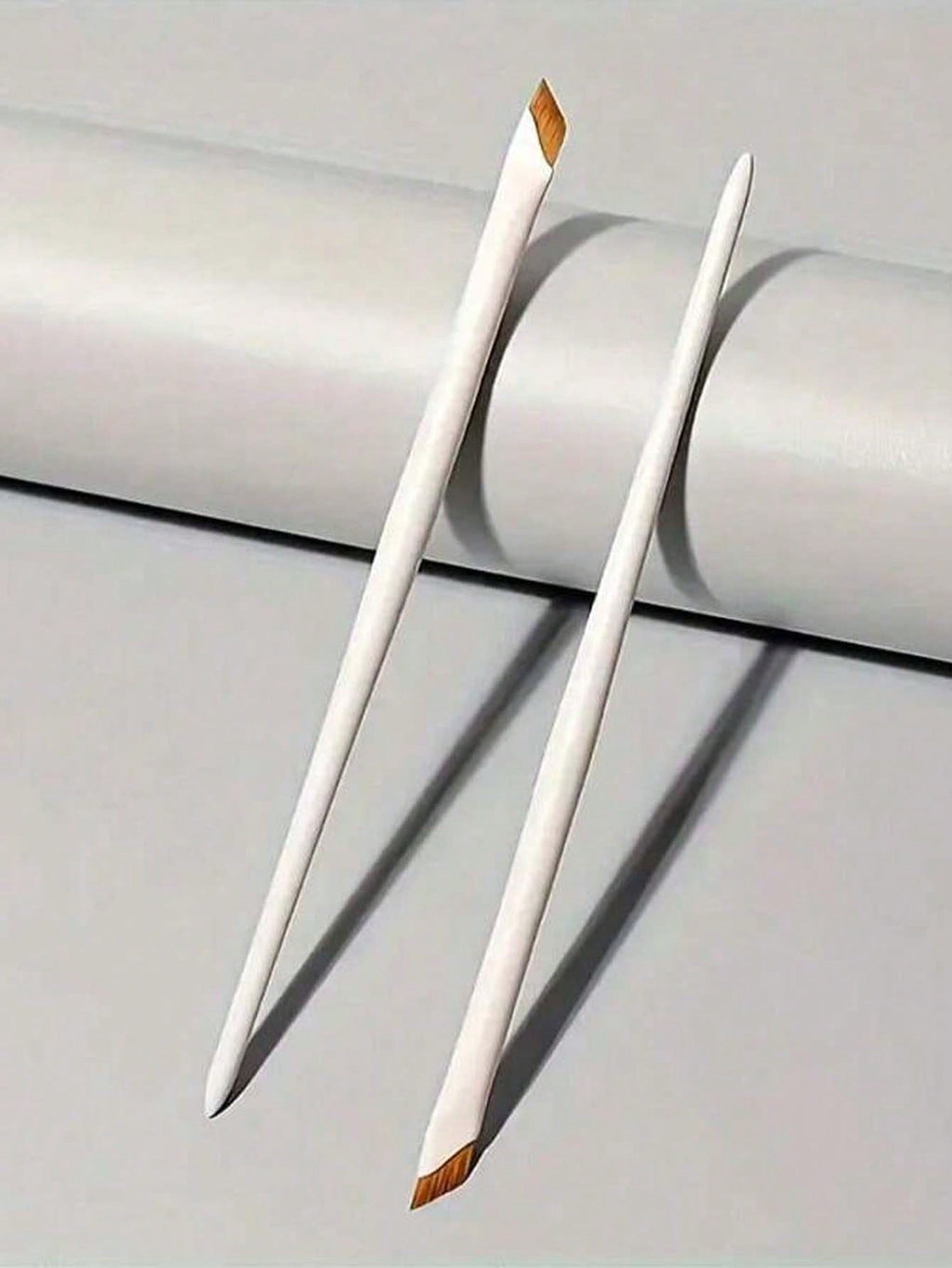 2pcs Precision Angled Eyeliner Brow Brush: Nylon Light Beige Eyebrow Brush For All Makeup Wearers - Fine Angled Eyeliner Brow Brush With Sickle Ultra-Thin Bevel Flat Angled For Silk Detail Eye Makeup Beauty Makeup Tools,Cheap,Valentine's Day,Cheap Items,T
