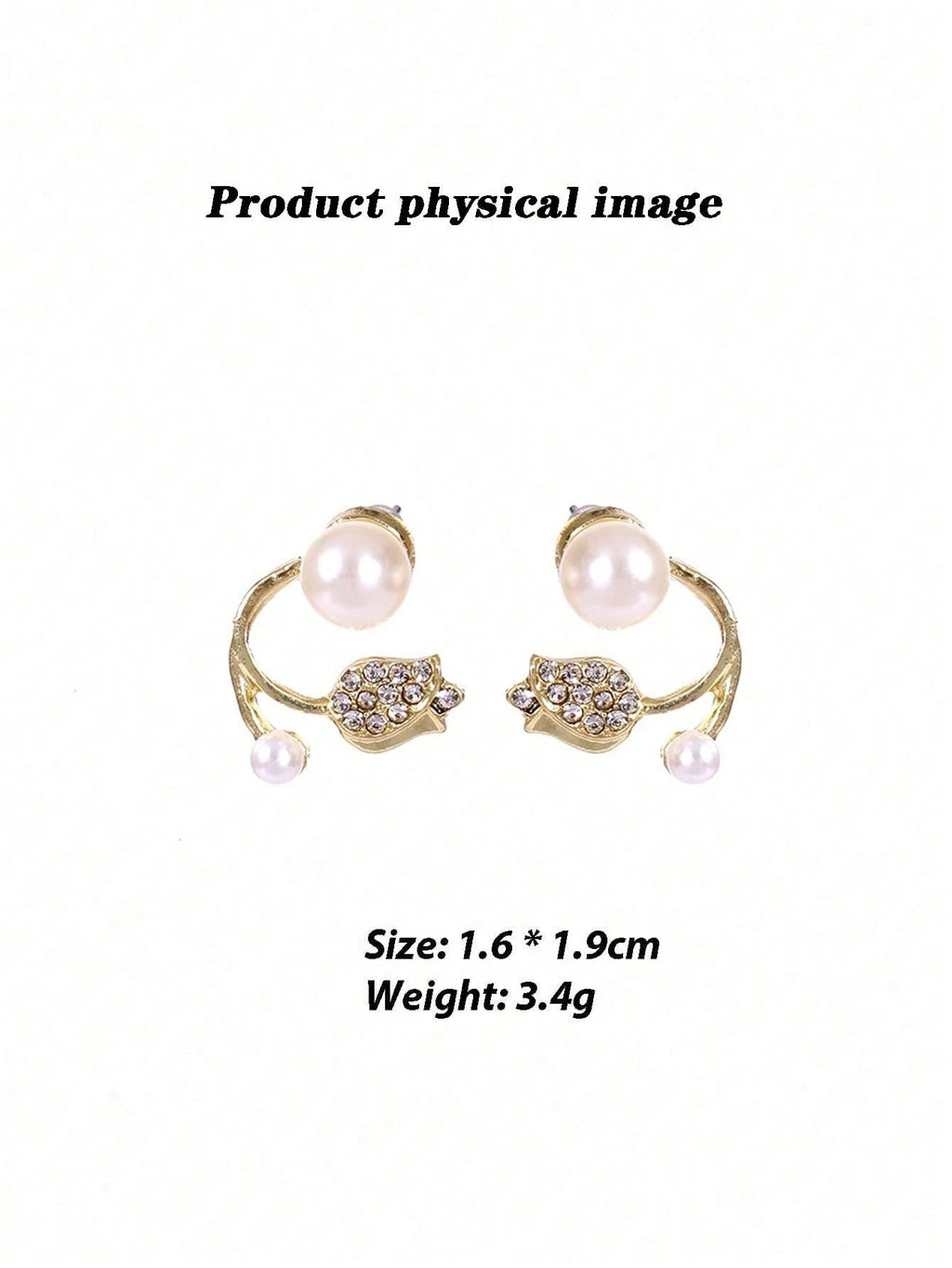 1 Pair Chic Tulip Design Earrings, Sweet Style Suitable For Teenagers, Daily Wear Or A Gift For Friends