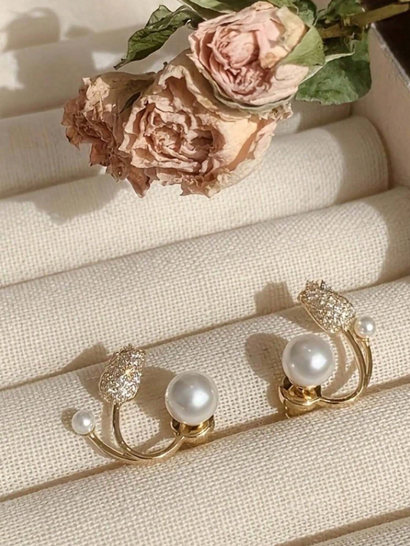 1 Pair Chic Tulip Design Earrings, Sweet Style Suitable For Teenagers, Daily Wear Or A Gift For Friends