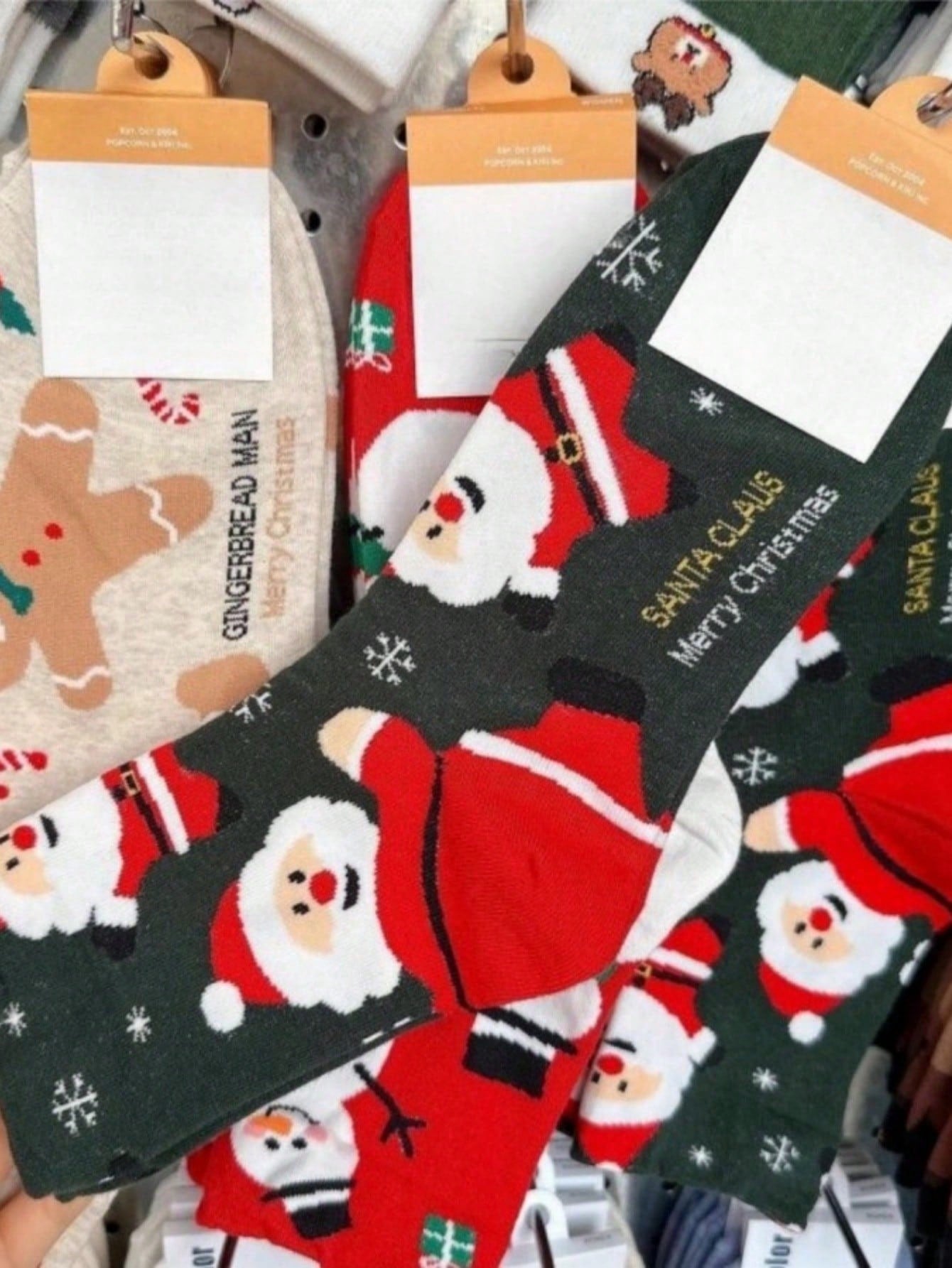4 Pairs Of Women's Christmas Socks - Festive Snowman, Gingerbread Man, Reindeer, And Santa Claus Patterns, Warm And Comfortable Mid-Calf Socks, Cute Cartoon Design, Soft Holiday Colors For Winter Presents And Casual Wear, All-Season Comfortable Socks