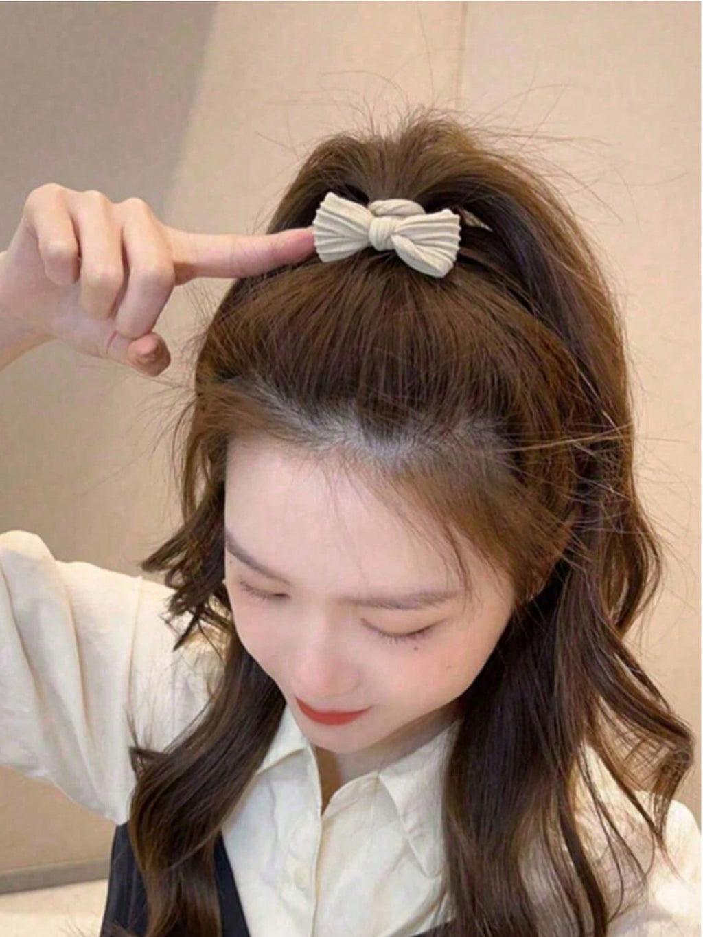 10 Pieces/Set High Elasticity Bow Hair Scrunchies, Suitable For Women & Girls, Seamless Thickened Black Hair Ties, Elastic Hair Bands, Hair-Friendly, Ponytail Holders, Hair Elastics