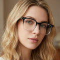 1 Pair Women’s Retro Black Small Square Plain Glasses – Face-Flattering Style for Round Faces, Timeless Chic Eyewear Design