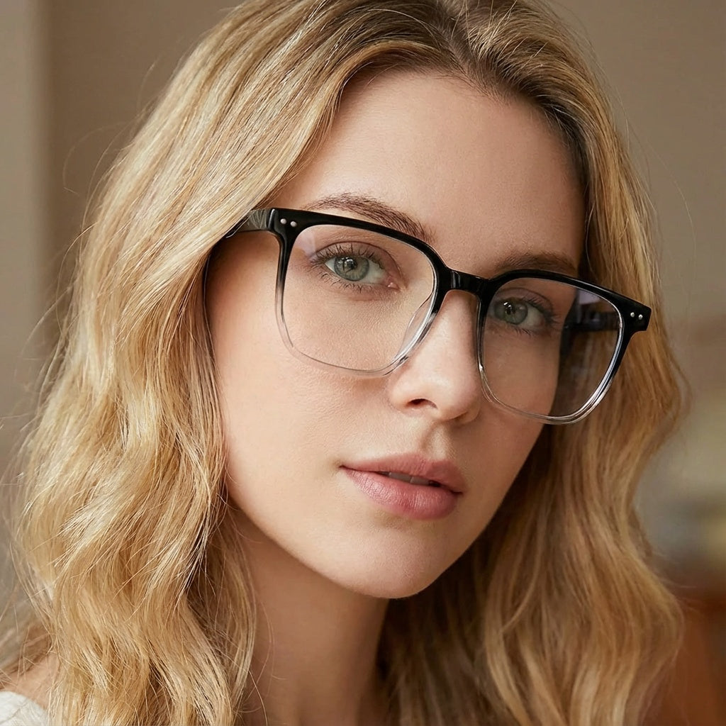 1 Pair Women’s Retro Black Small Square Plain Glasses – Face-Flattering Style for Round Faces, Timeless Chic Eyewear Design