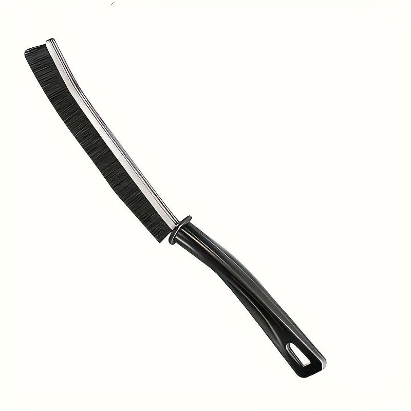 1PC Stiff Bristle Long Reach Crevice Cleaning Scrubber, Heavy Duty Dust Removing Gap Brush, Practical Household Cleaner for Window Sliding Tracks, Door Grooves, Wall Cracks & Indoor Hard Surfaces
