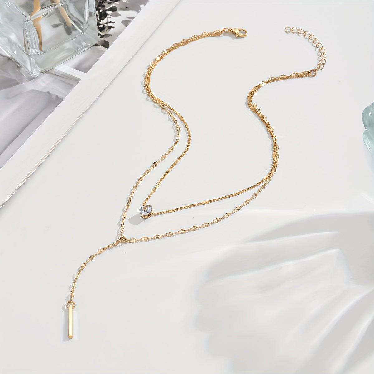 2-Piece Dainty Pendant Necklace Set for Women, Classic European American Trendy Layered Necklaces, Elegant Stackable Pendant Jewelry for Daily Casual & Formal Occasions