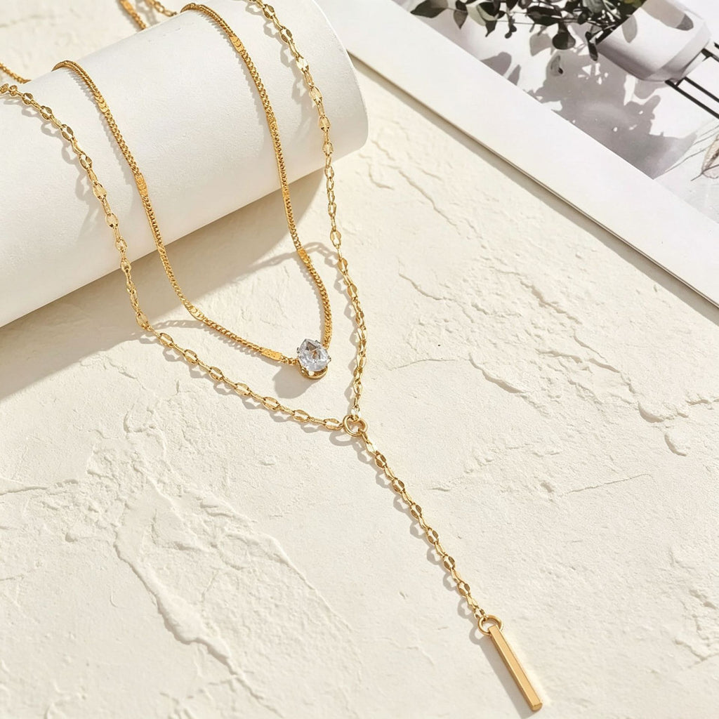 2-Piece Dainty Pendant Necklace Set for Women, Classic European American Trendy Layered Necklaces, Elegant Stackable Pendant Jewelry for Daily Casual & Formal Occasions