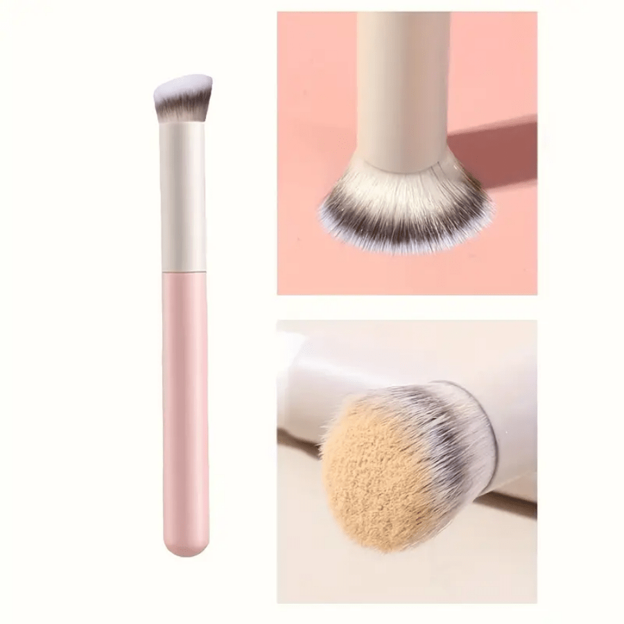 Must-Have Angled Flat Top Kabuki Brush – Professional Small Concealer & Nose Contour Brush, Versatile for Buffing, Blending, Shaping with Powder, Liquid and Cream Cosmetics
