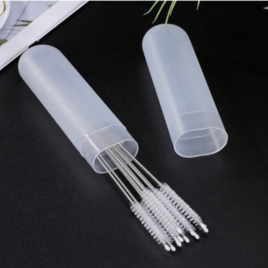 5/10pcs Long Reach Nylon Bristle Tube Brush, Flexible Straw Cleaner with Sturdy Steel Body, Perfect Tool for Removing Grime from Narrow Spaces and Bottles