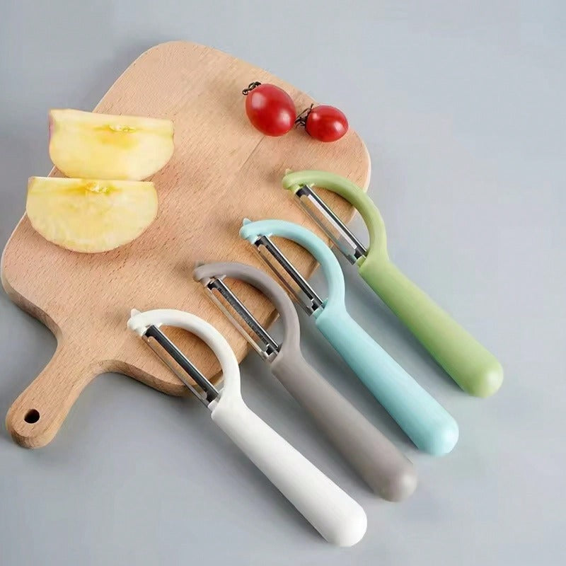 1-Pack Multifunctional Stainless Steel Vegetable Peeler, Comfort Grip Design Effortlessly Peels Potato Carrot Cucumber with Built-in Blemish Remover for Home & Kitchen Use