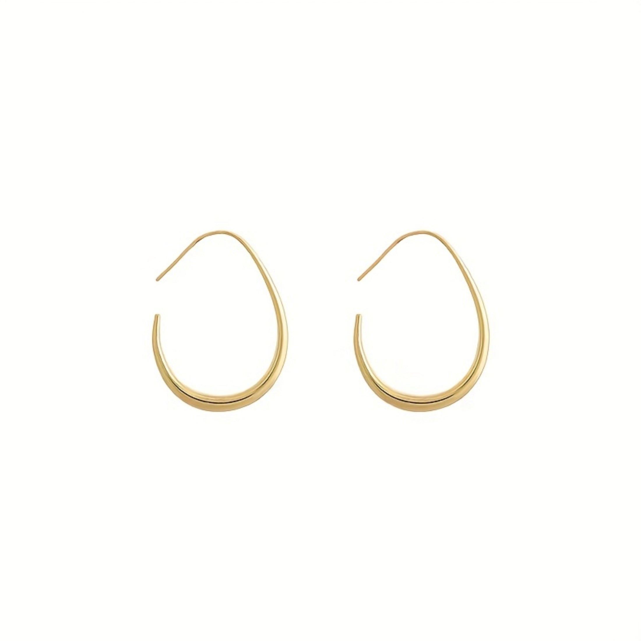 1 Pair Pure Copper Gold-Plated Hypoallergenic Water Drop Earrings – Fade-Resistant, Comfortable & Versatile, Minimalist Elegant Design Perfect for Daily Wear, Parties & Valentine's Day Gifts