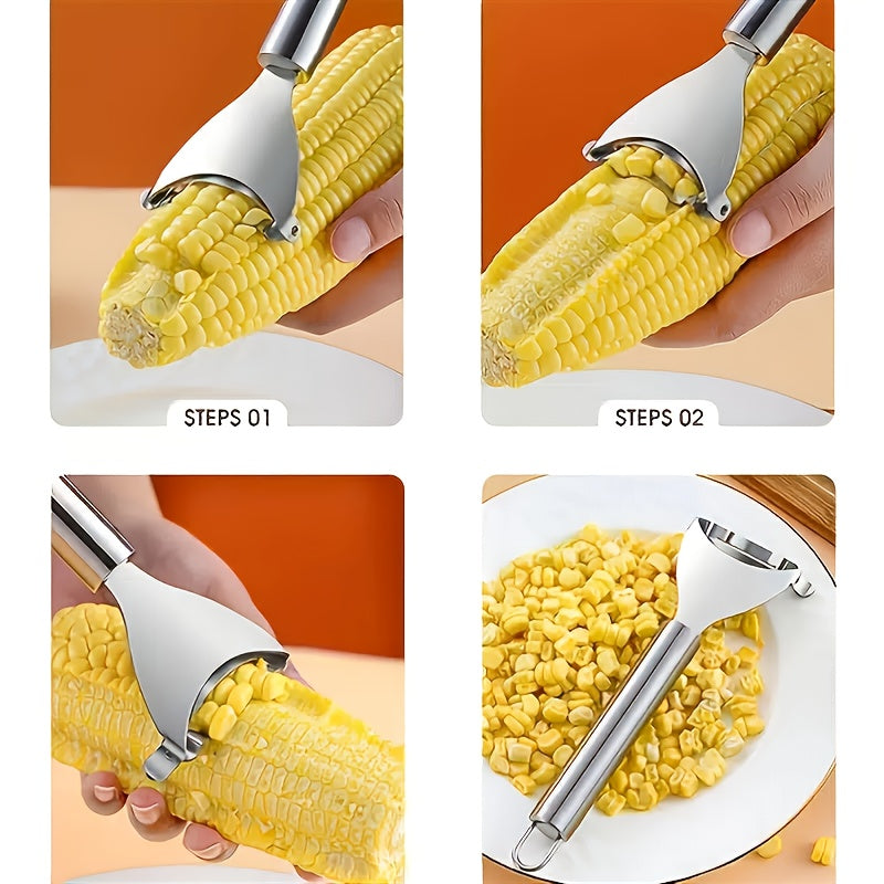 1 Pc Universal Kitchen Corn Cob Remover Tool, Solid Durable Corn Sheller, Convenient Vegetable Stripping Peeler, Essential Supply for Household Food Making