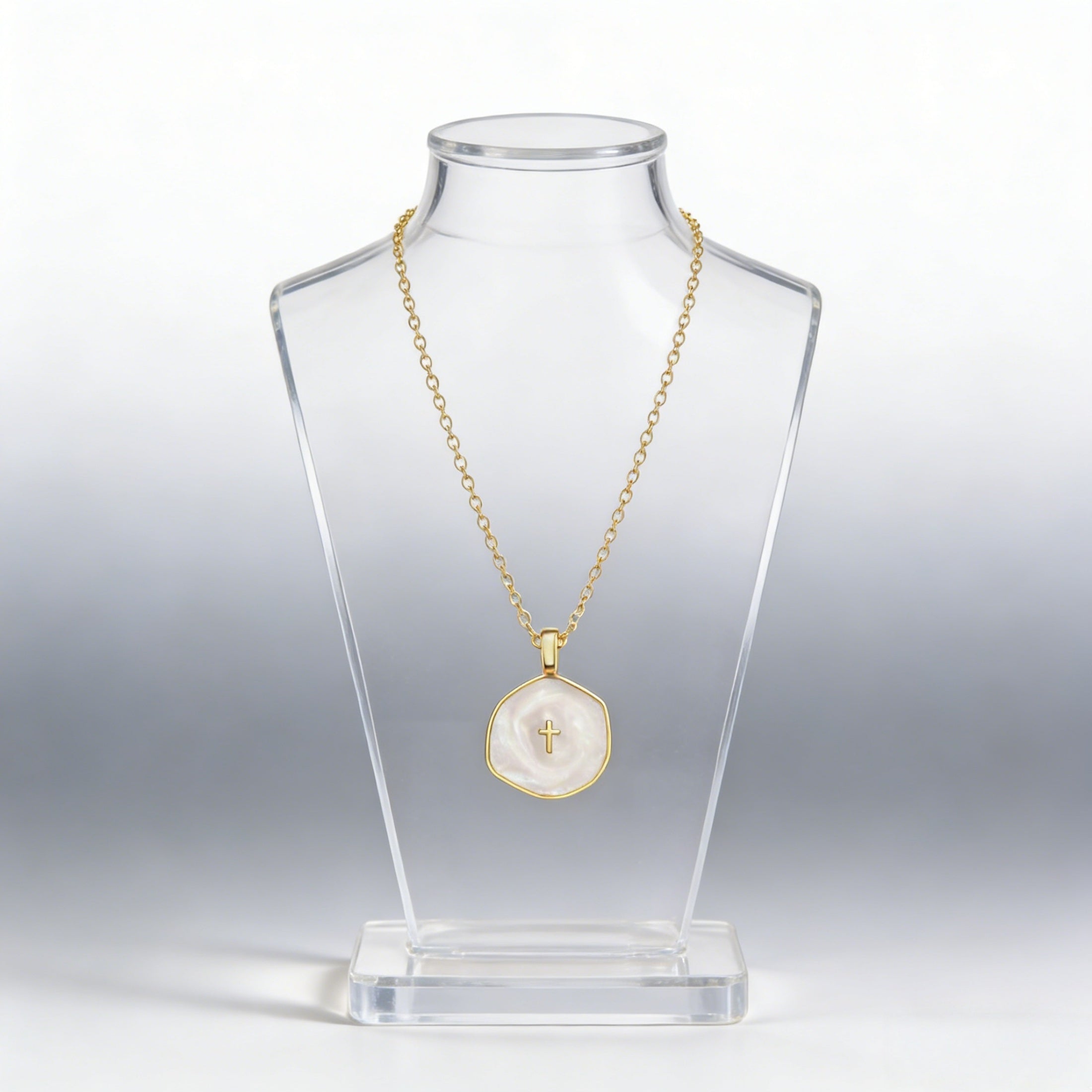 Stylish Hypoallergenic Christian Cross Necklace – Bohemian Design & Irregular Enamel Decoration, Ideal for Everyday Wear