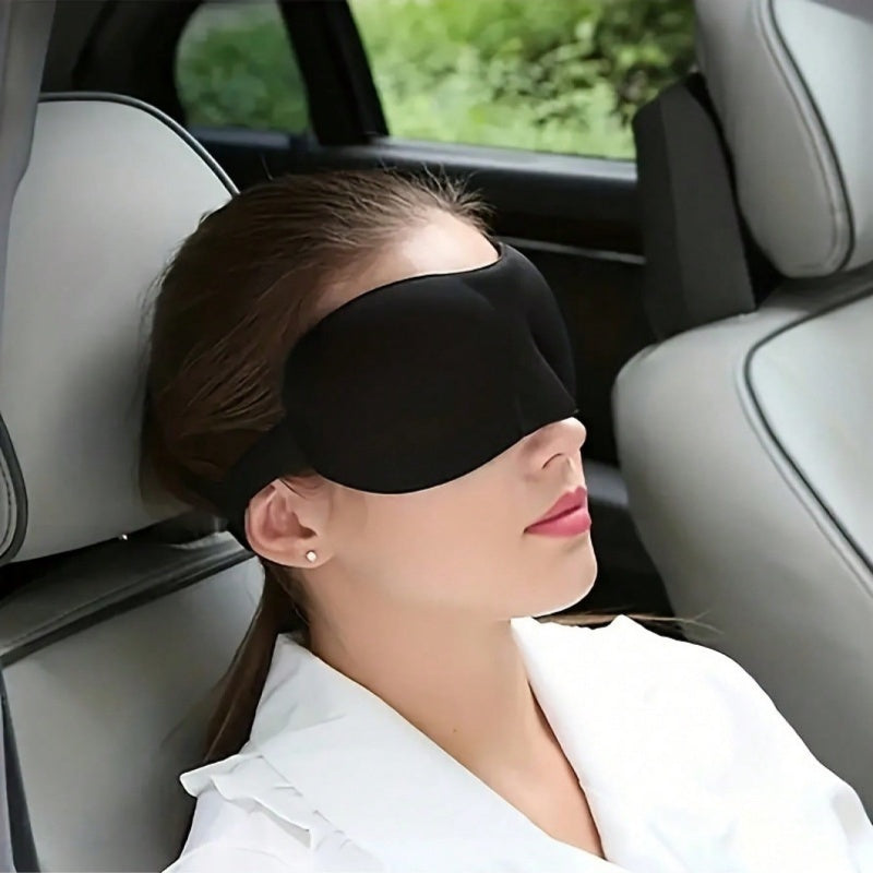 1PC Natural Soft Comfortable 3D Sleeping Eye Mask, Adjustable Light Blocking Eye Patch for Men Women, Compact Portable Blindfold Suitable for Sleeping Napping Meditation, Comfort Relax Travel Essential Accessory