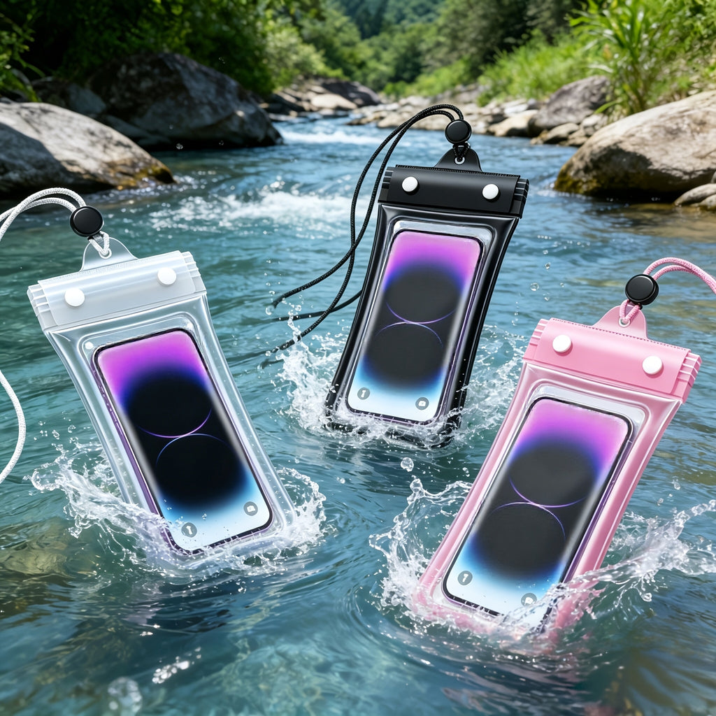 1 Piece Upgraded Floating Pouch, 4-Layer Leakproof Design, Transparent Pouch with Lanyard, Great for Beach, Swimming, River Drifting, Outdoor Water Games and Daily Storage & Use