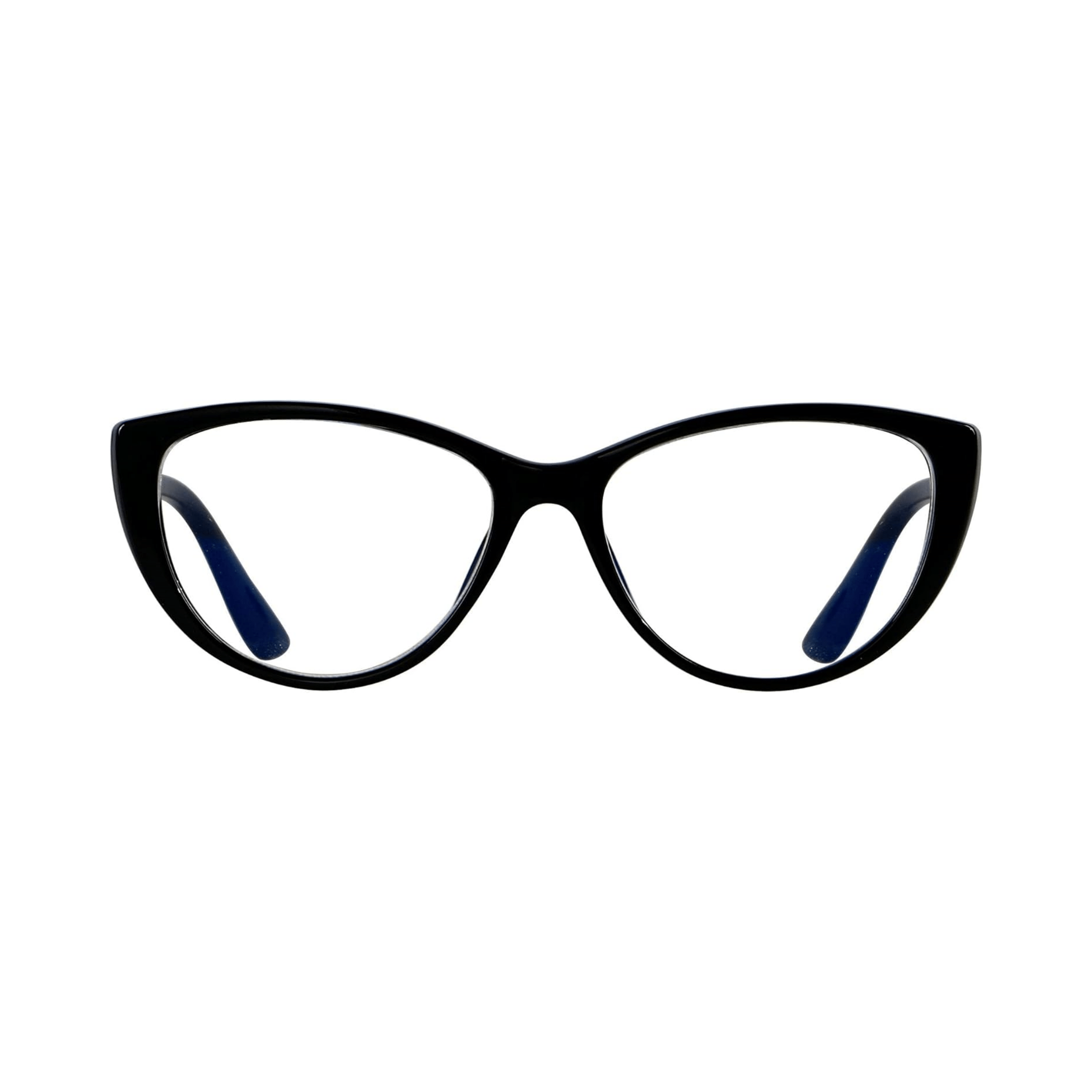 1 Pair Unisex Anti-Fatigue Cat Eye Glasses – Sleek Black Frame with Blue Light Blocking Technology, High-Definition Light Transmission, Ideal for Extended Computer, Phone & TV Viewing