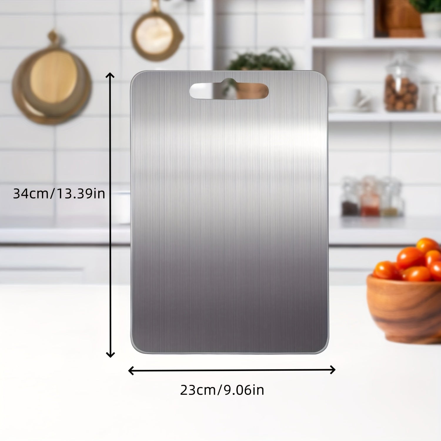 Heavy-Duty Double-Sided Food-Grade Stainless Steel Cutting Board – Non-Slip Base, Dishwasher Safe, Durable Sanitary Option for Slicing Meat, Vegetables & Cheese, Ideal for Home Kitchens, Restaurants & Chefs