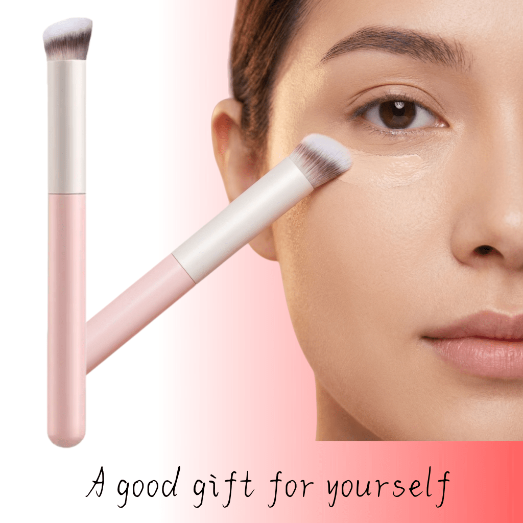 Must-Have Angled Flat Top Kabuki Brush – Professional Small Concealer & Nose Contour Brush, Versatile for Buffing, Blending, Shaping with Powder, Liquid and Cream Cosmetics