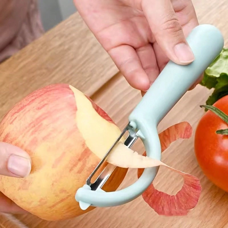 1-Pack Multifunctional Stainless Steel Vegetable Peeler, Comfort Grip Design Effortlessly Peels Potato Carrot Cucumber with Built-in Blemish Remover for Home & Kitchen Use