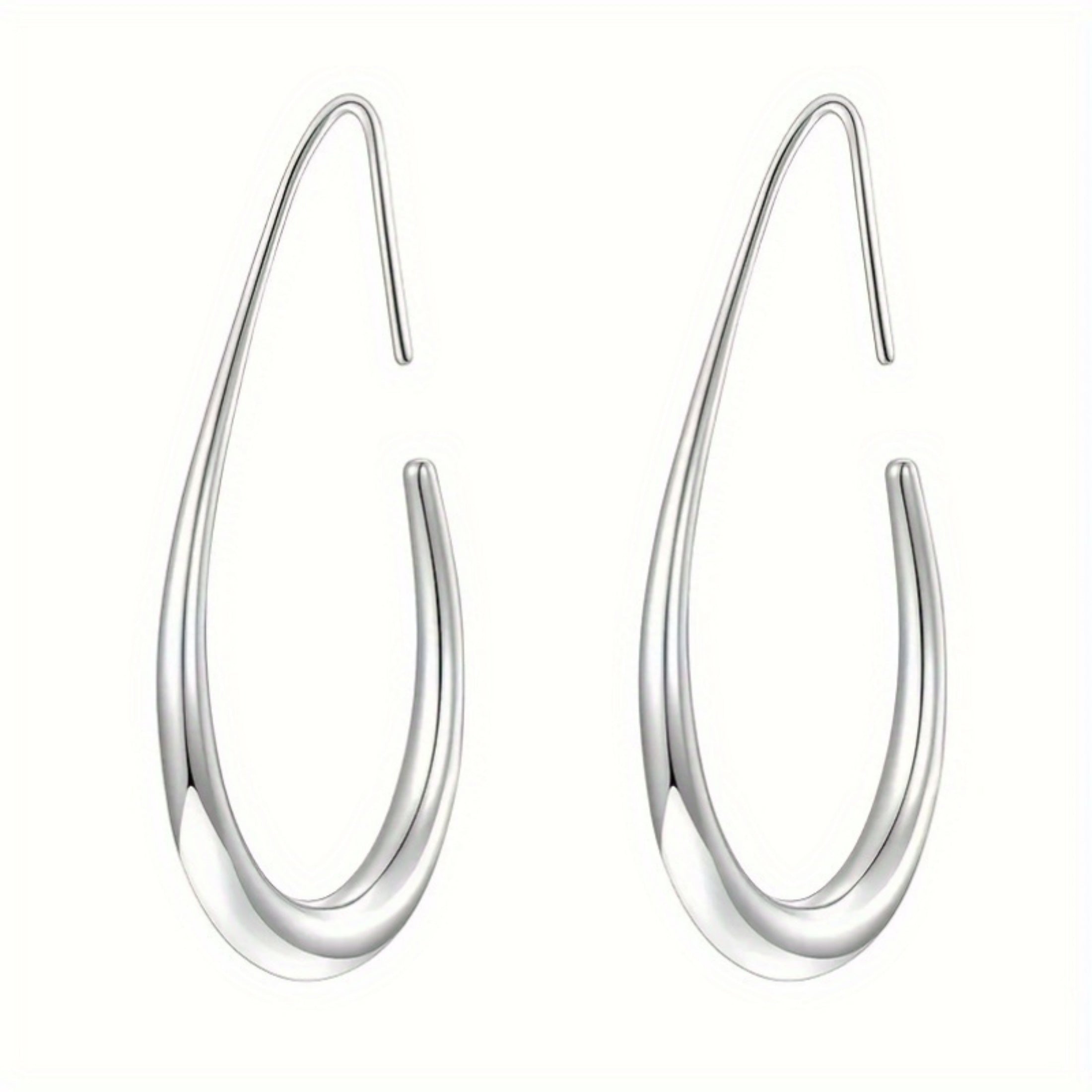 1 Pair Pure Copper Plated Hypoallergenic Water Drop Earrings – Fade-Resistant, Comfortable & Versatile Design, Elegant Minimalist Jewelry Perfect for Daily Wear, Parties & Valentine's Day Gifts