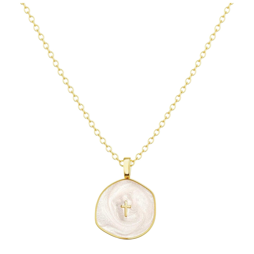 Stylish Hypoallergenic Christian Cross Necklace – Bohemian Design & Irregular Enamel Decoration, Ideal for Everyday Wear