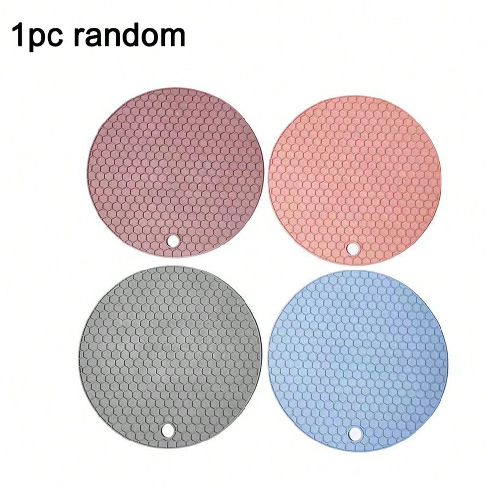 1/2/3PC Silicone Round Hot Pads Trivets, Non-Slip Heat Resistant Up to 450°F Mats for Cooking BBQ Serving, Dishwasher Safe Housewarming Gift