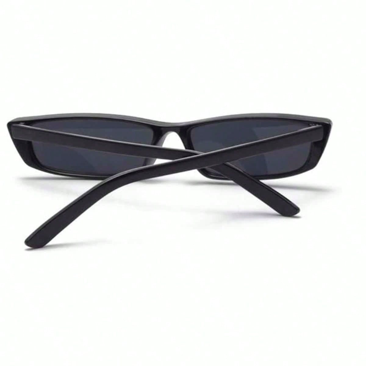Face Slimming Y2K Small Black Frame Sunglasses 1 Pair, Low-key Exquisite Artistic Streetwear Eyewear, Fashion Sun Glasses Ideal for Photography and Daily Outfit Matching