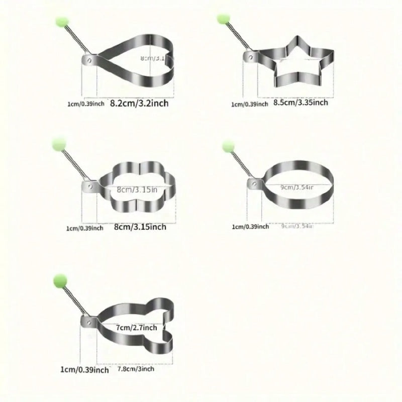 Heavy Duty Stainless Steel Omelette Ring Mold, Practical Egg Cooking Tool, Ideal for Making Fried Eggs and Poached Eggs
