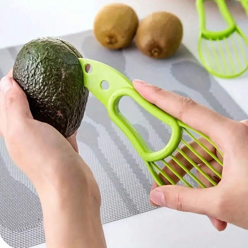 1-Piece 3-in-1 Multifunctional Avocado Cutter Slicer, Practical Gadget for Household, Camping & Outdoor Activities