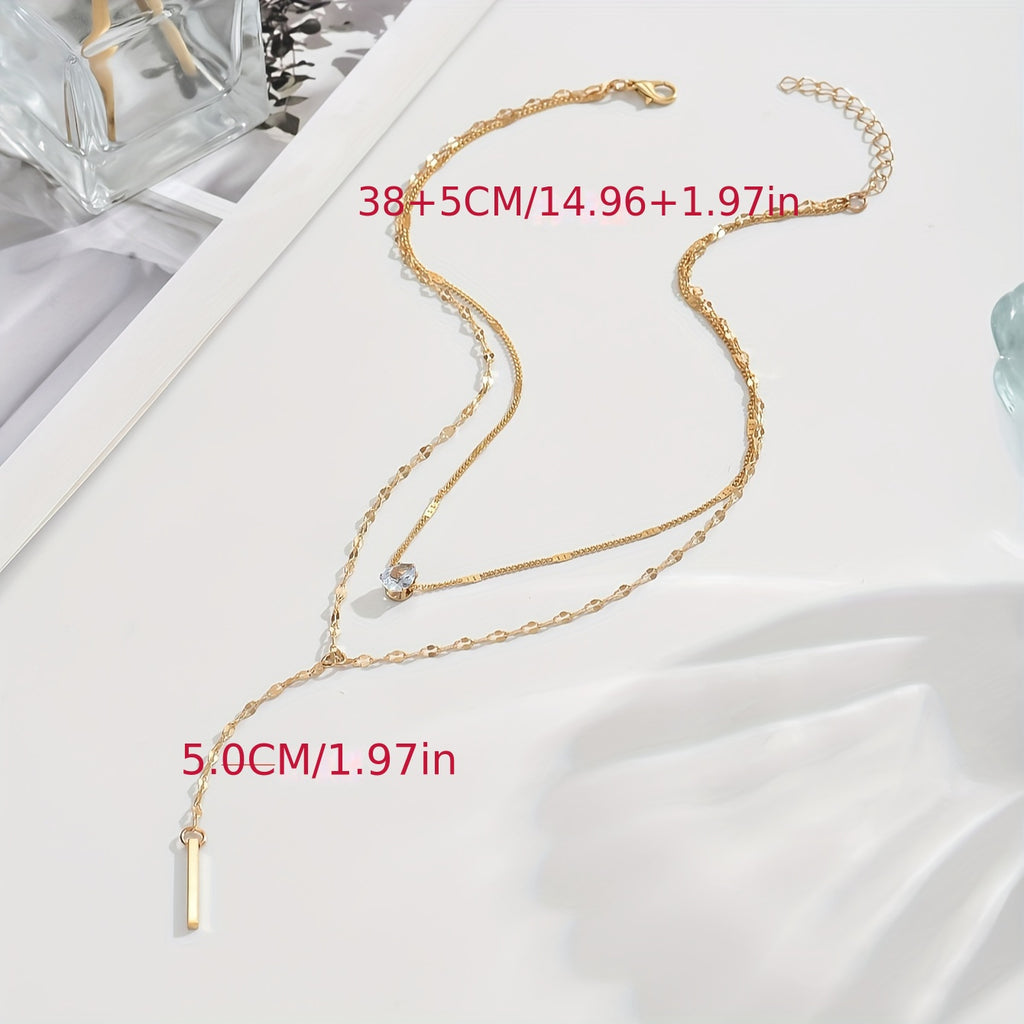 2-Piece Dainty Pendant Necklace Set for Women, Classic European American Trendy Layered Necklaces, Elegant Stackable Pendant Jewelry for Daily Casual & Formal Occasions