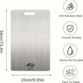 Double-Sided Non-Slip Stainless Steel Cutting Board – High-End, Easy to Clean & Corrosion-Resistant, Essential Kitchen Accessory for Home, Restaurants & Outdoor Adventures