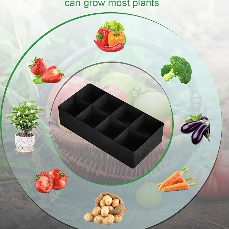Thickened Breathable Woven Plant Grow Bags / Tool-Free Assembly Raised Garden Beds, specially designed for vegetables, flowers and herbs. Featuring water-permeable and air-permeable properties to boost healthy root growth, they are portable and folda