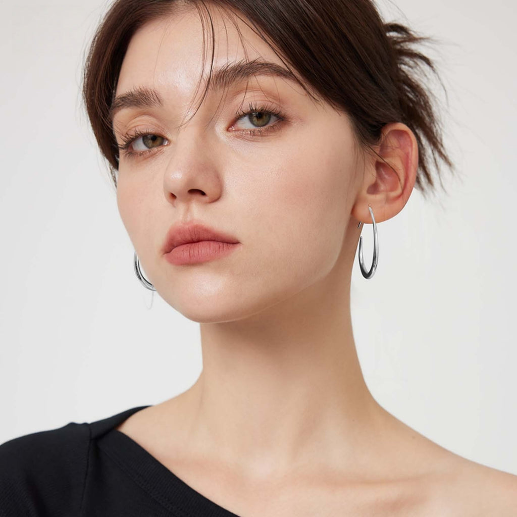 1 Pair Pure Copper Plated Hypoallergenic Water Drop Earrings – Fade-Resistant, Comfortable & Versatile Design, Elegant Minimalist Jewelry Perfect for Daily Wear, Parties & Valentine's Day Gifts