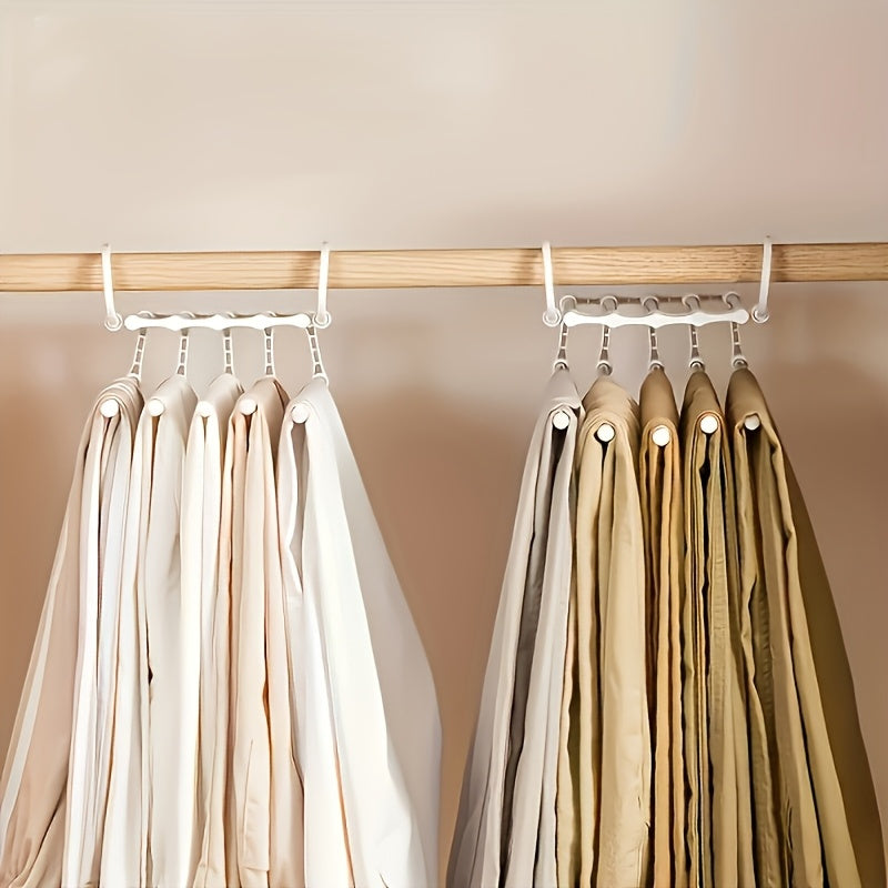 1 Pack 5 Layer Pants Hanger, Space Saving Stainless Steel Clothing Hanger, Non Slip for Jeans Trousers Leggings