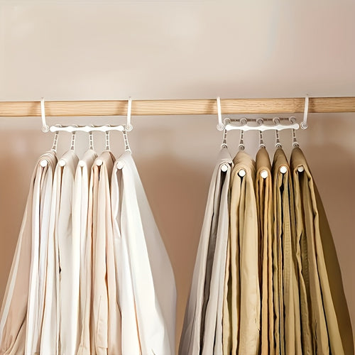 1 Pack 5 Layer Pants Hanger, Space Saving Stainless Steel Clothing Hanger, Non Slip for Jeans Trousers Leggings
