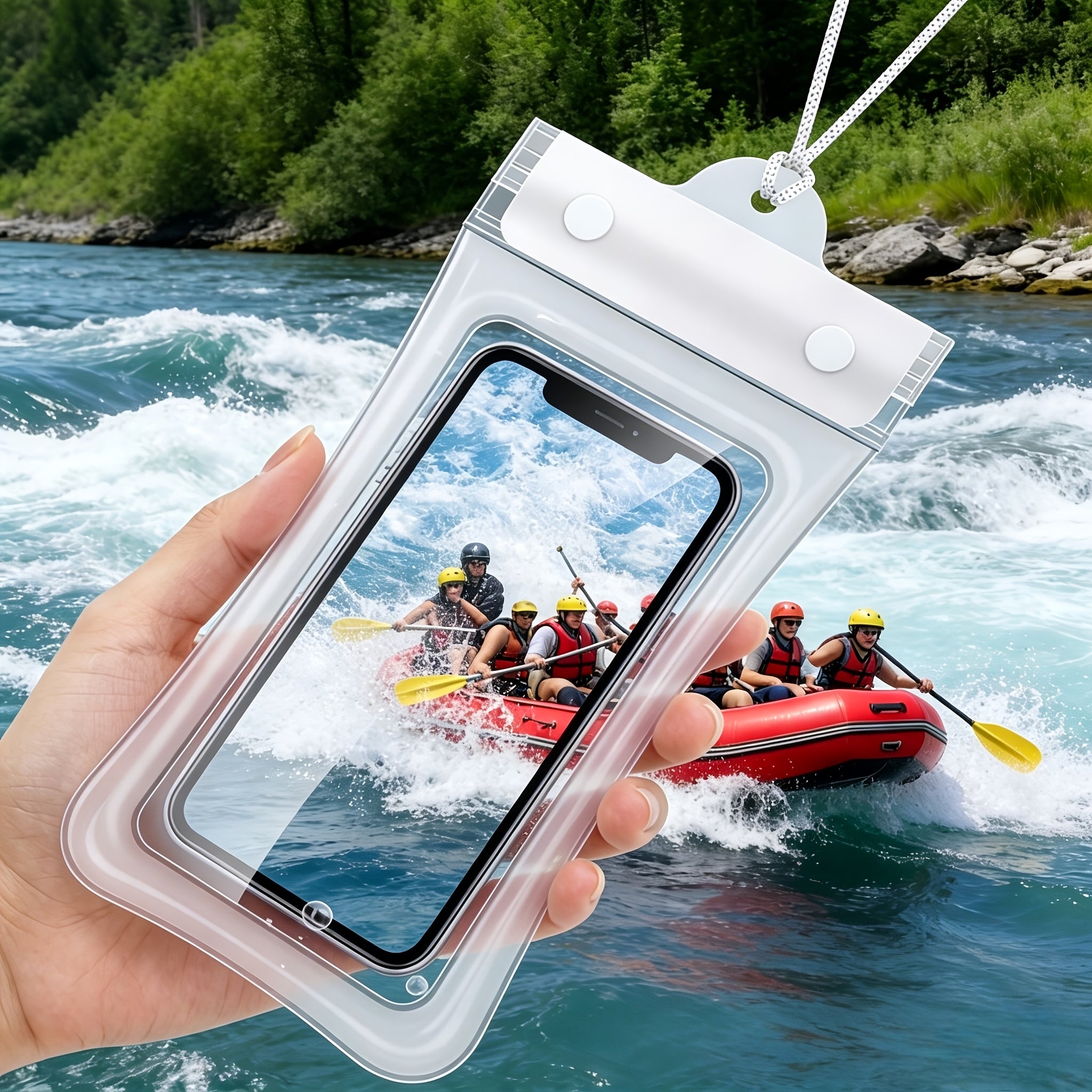 1 Piece Upgraded Floating Pouch, 4-Layer Leakproof Design, Transparent Pouch with Lanyard, Great for Beach, Swimming, River Drifting, Outdoor Water Games and Daily Storage & Use