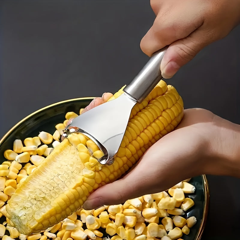 1 Pc Universal Kitchen Corn Cob Remover Tool, Solid Durable Corn Sheller, Convenient Vegetable Stripping Peeler, Essential Supply for Household Food Making