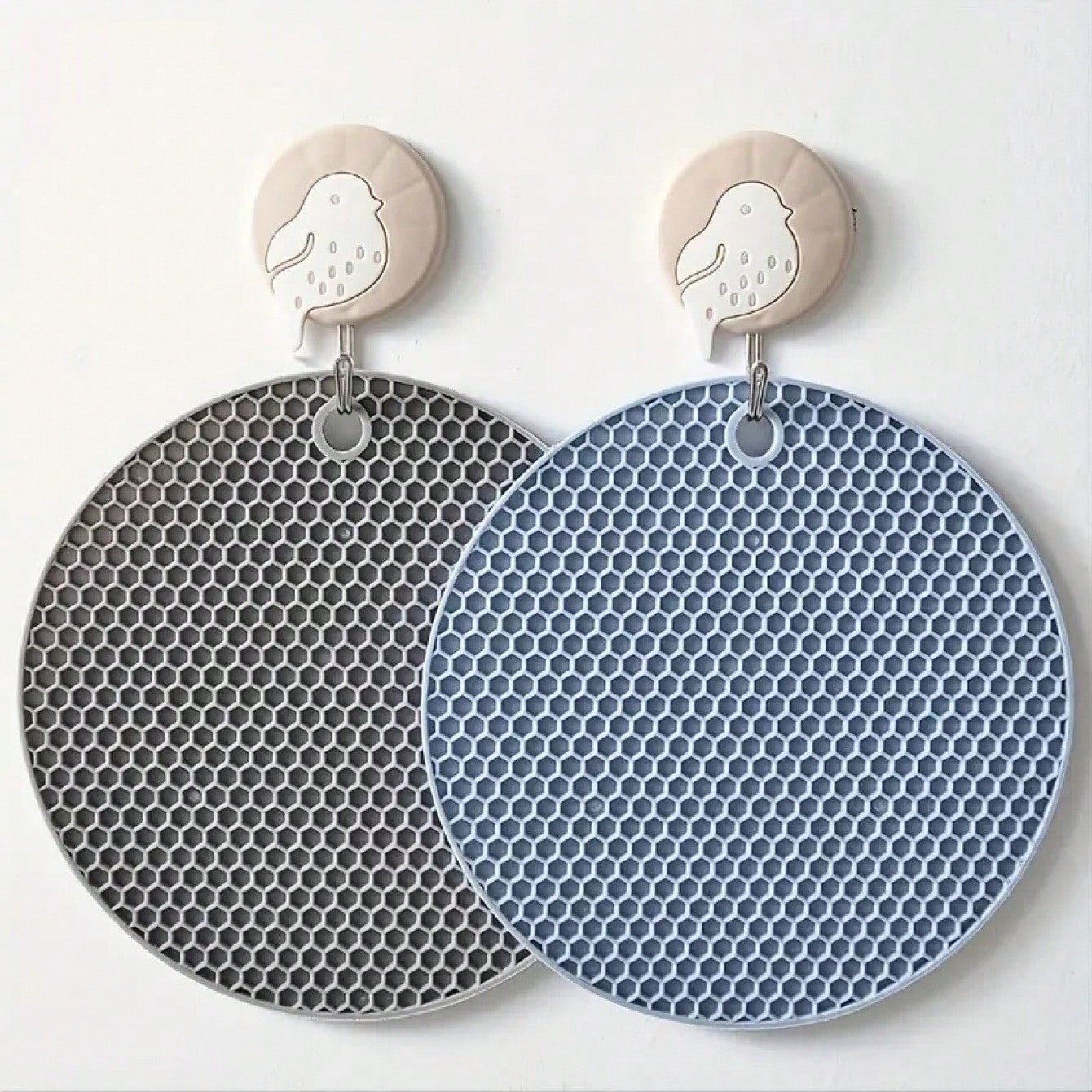 1/2/3PC Silicone Round Hot Pads Trivets, Non-Slip Heat Resistant Up to 450°F Mats for Cooking BBQ Serving, Dishwasher Safe Housewarming Gift