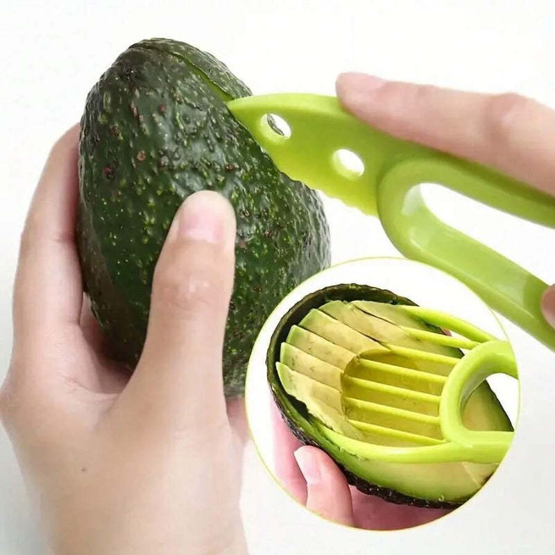 1-Piece 3-in-1 Multifunctional Avocado Cutter Slicer, Practical Gadget for Household, Camping & Outdoor Activities