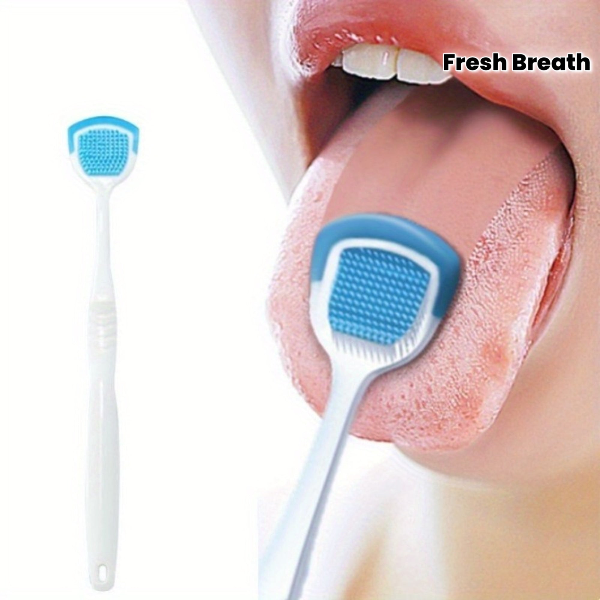 1Pc Durable Tongue Cleaner, Odor-Free Oral Accessory, Maintains Fresh Breath and Restores Normal Taste Perception, Random Color