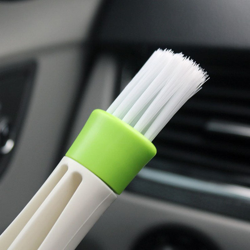 1PC Mini Microfiber Detailing Duster Brush in Green, Ultra Soft Fine Bristles Reusable Washable Auto Cleaning Tool, Ideal for Car AC Vents, Dashboard Crevices & Vehicle Interior Slot Dust Removal