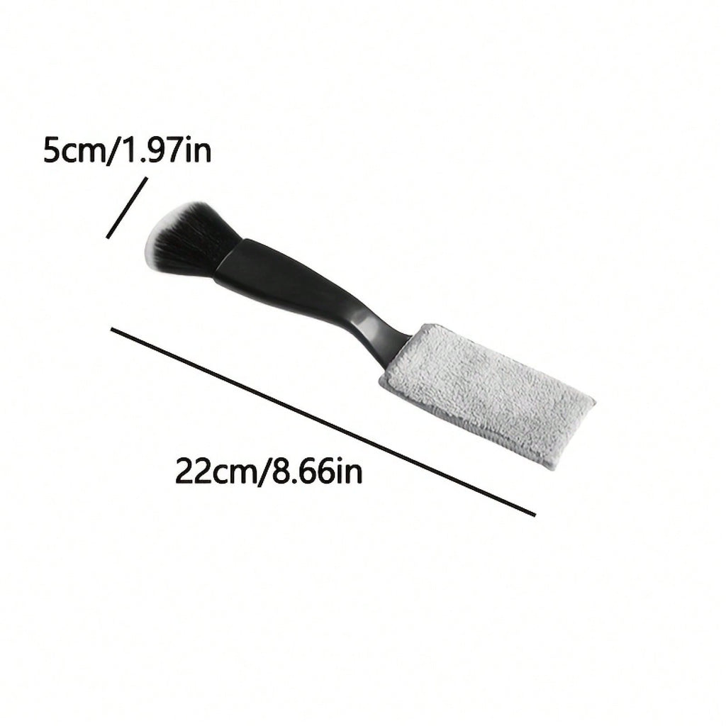 3Pcs Multi-purpose Soft Cleaning Brushes, Dual-head Brush for Car Air Vent and Interior Detailing, Reusable Manual Vehicle Cleaning Tools, Practical Car Wash Accessories for All Seasons