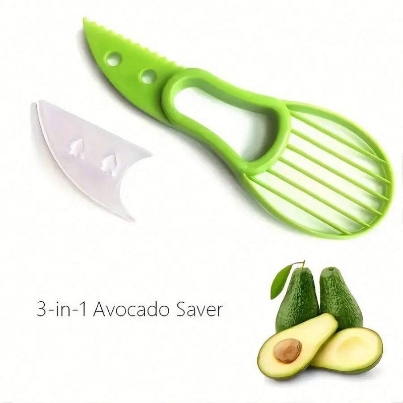 1-Piece 3-in-1 Multifunctional Avocado Cutter Slicer, Practical Gadget for Household, Camping & Outdoor Activities
