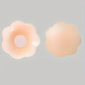 2Pcs Round Floral Silicone Covers, No Glue Required Reusable Patches, Smooth Full Coverage Essentials for Daily Bra Wear