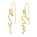 1 Pair Women’s Vintage Abstract Earrings – Floating Accents & Curved Details, Artistic Retro Jewelry Perfect for Brunch Dates & Weekend Getaways