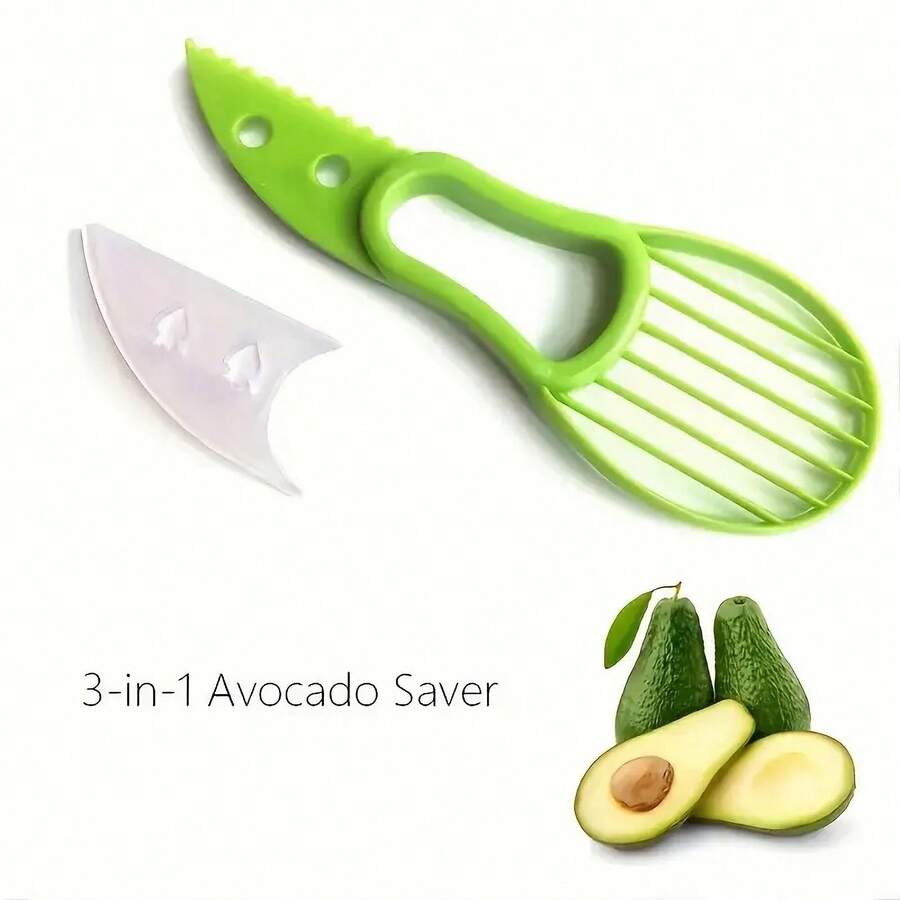1-Piece 3-in-1 Multifunctional Avocado Cutter Slicer, Practical Gadget for Household, Camping & Outdoor Activities