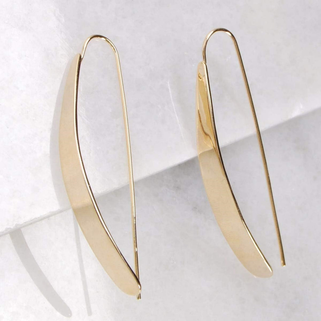 1 Pair Gold Light Luxury Bohemian Ear Hooks – Chic Geometric Design, Elegant Luxe Jewelry Perfect for Graduation Parties & Satin/Gauze Gown Pairings, Must-Have Graduation Accessory for Women
