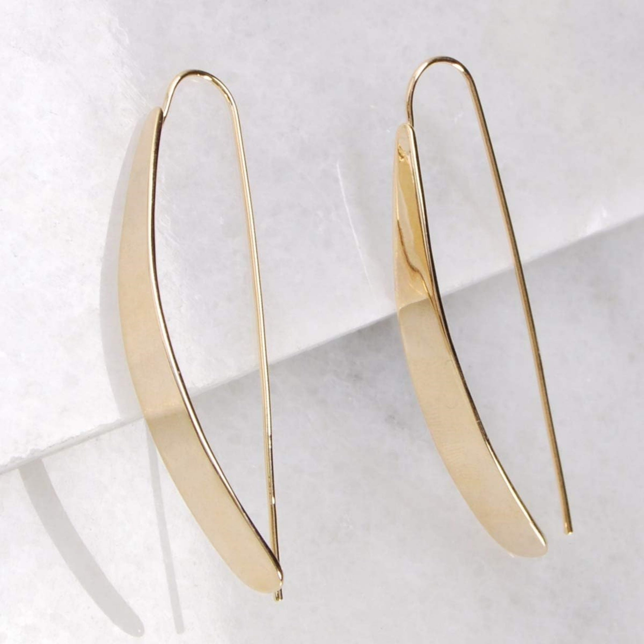 1 Pair Gold Light Luxury Bohemian Ear Hooks – Chic Geometric Design, Elegant Luxe Jewelry Perfect for Graduation Parties & Satin/Gauze Gown Pairings, Must-Have Graduation Accessory for Women