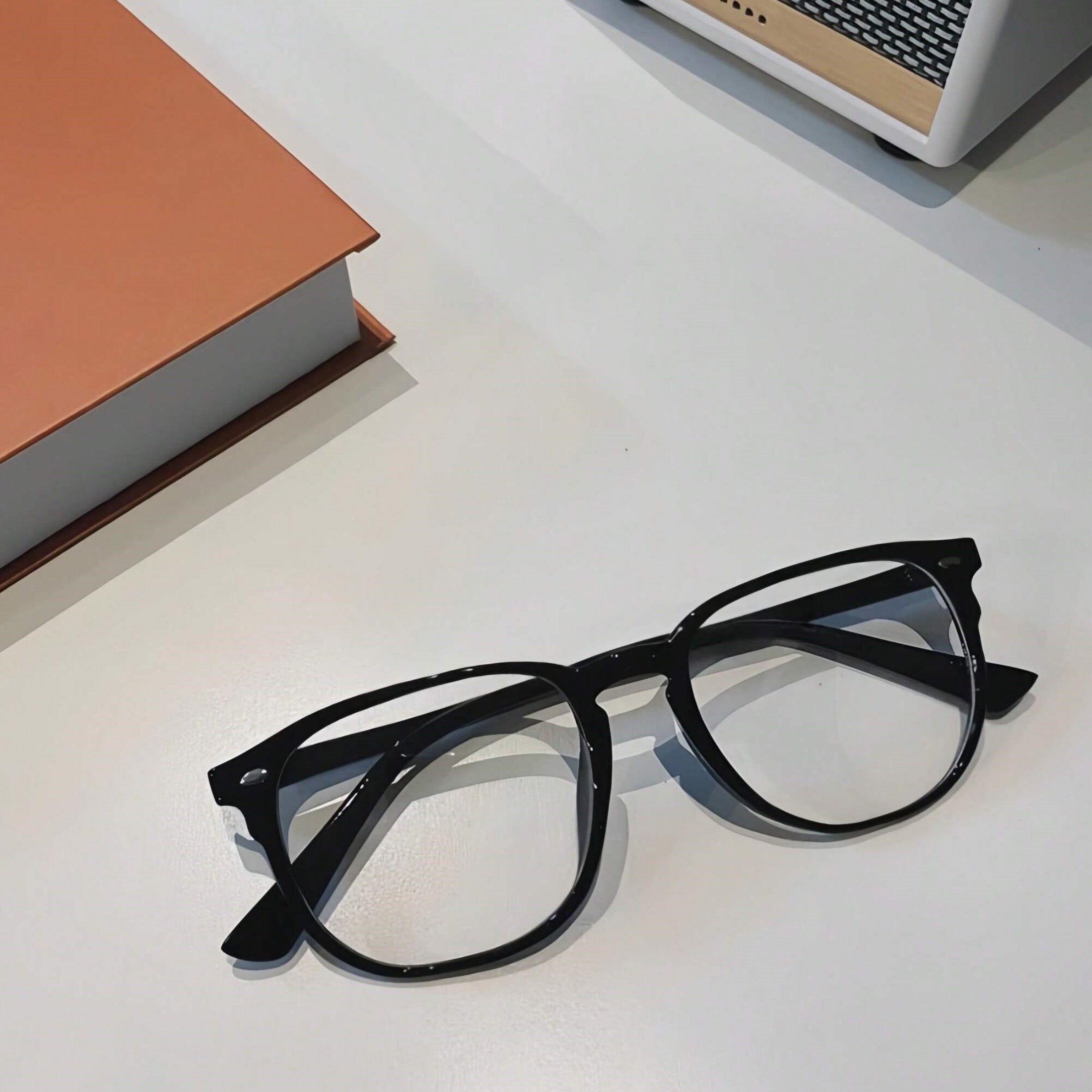 1 Pair Non-Prescription Black Framed Flat Lens Glasses – Versatile Professional & Bohemian Style Eyewear, Perfect for Office Days, Party Outings, Summer Beach Trips & Thoughtful Travel Gifts
