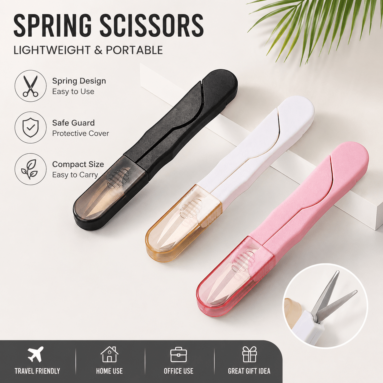 1PC Compact Stainless Steel Decorative Cutting Scissors Set with Protector Case, Precision Sharp Blades Multi-use Shears for Fabric Thread Yarn DIY Craft & Sewing Projects, All-in-One Essential Trimmi