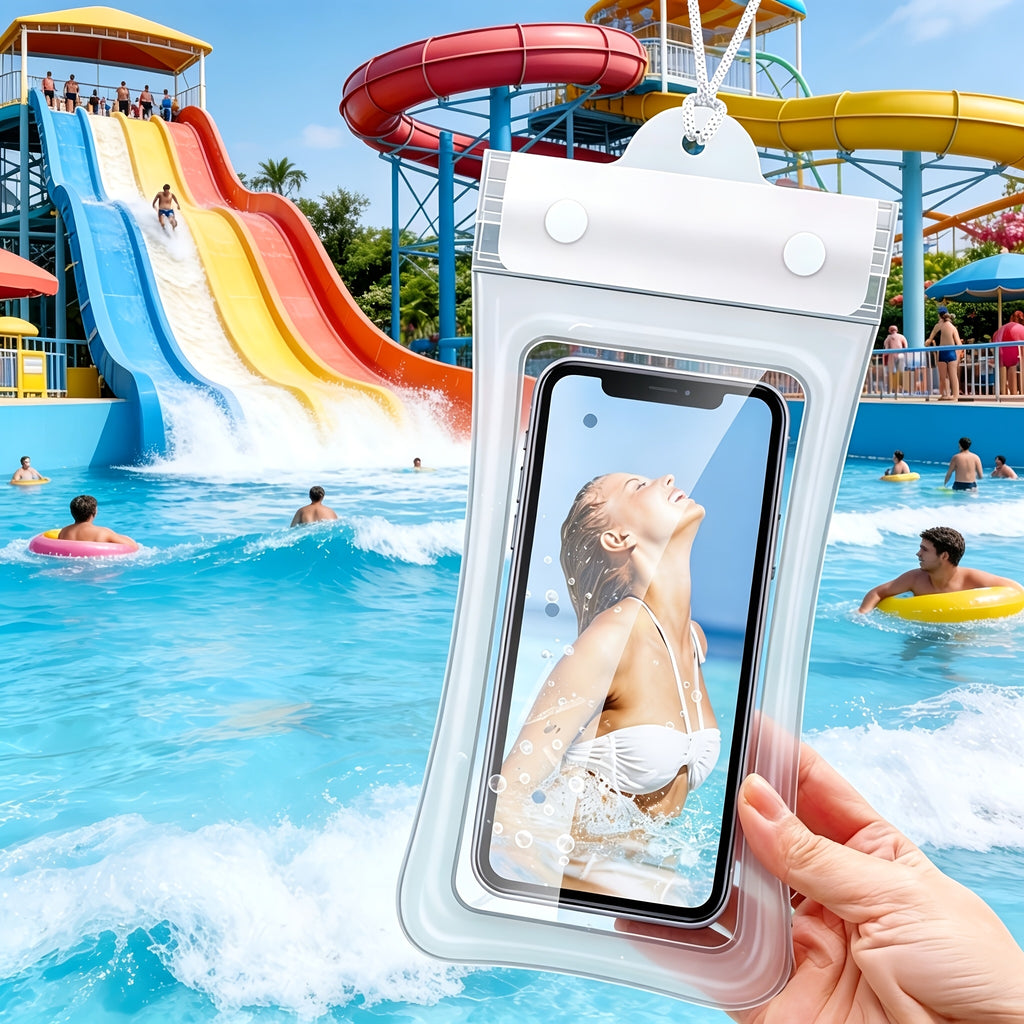 1 Piece Upgraded Floating Pouch, 4-Layer Leakproof Design, Transparent Pouch with Lanyard, Great for Beach, Swimming, River Drifting, Outdoor Water Games and Daily Storage & Use